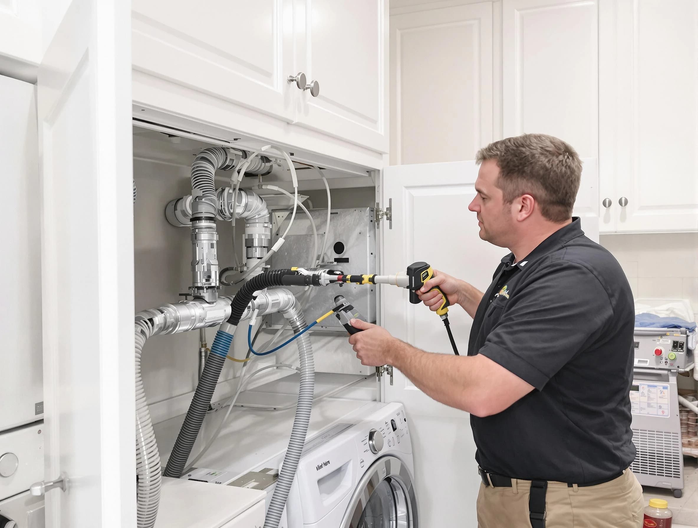 Talladega Dryer Vent Cleaning professional removing severe blockage from a clogged dryer vent in Talladega