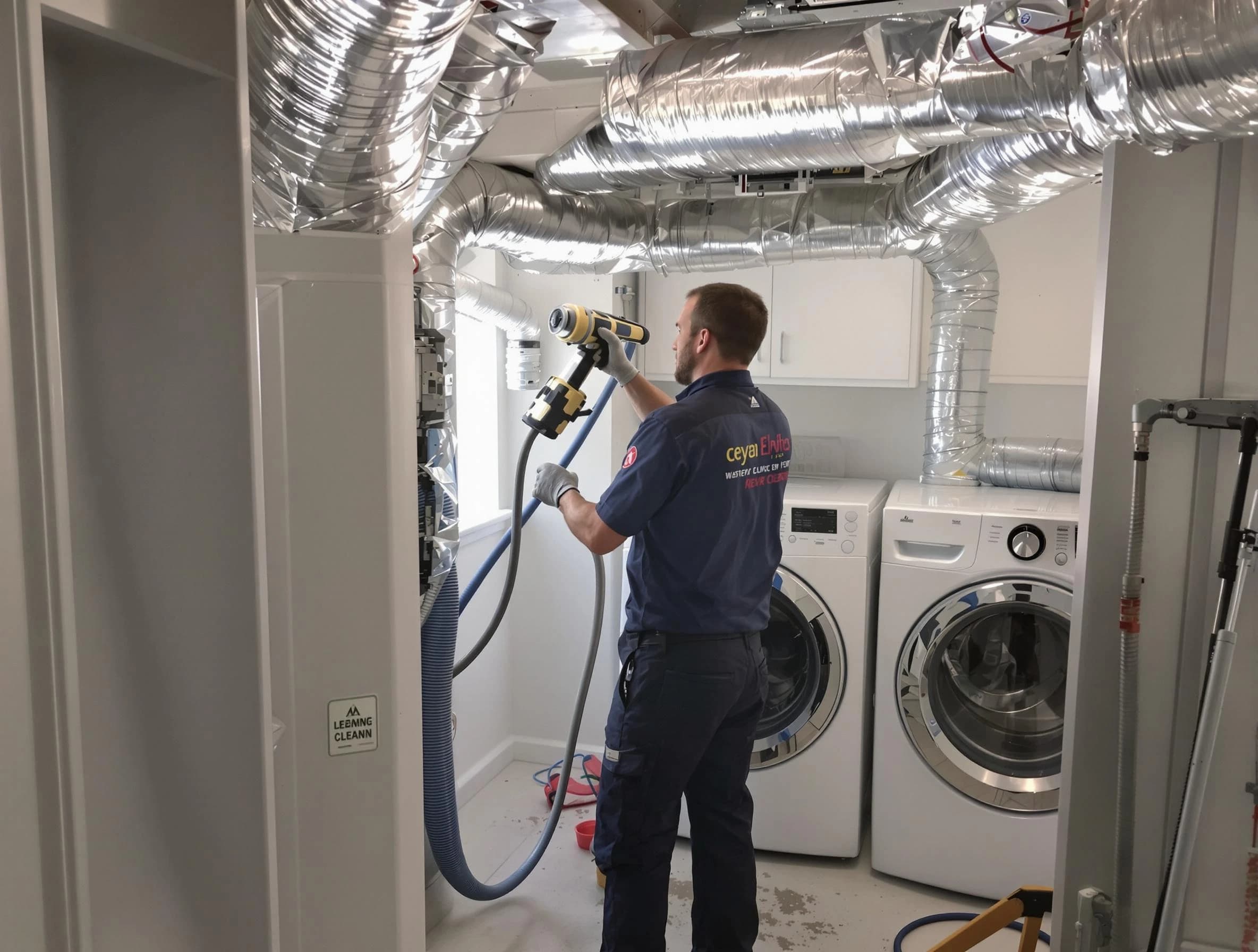 Talladega Dryer Vent Cleaning specialist using advanced equipment for thorough duct cleaning in Talladega