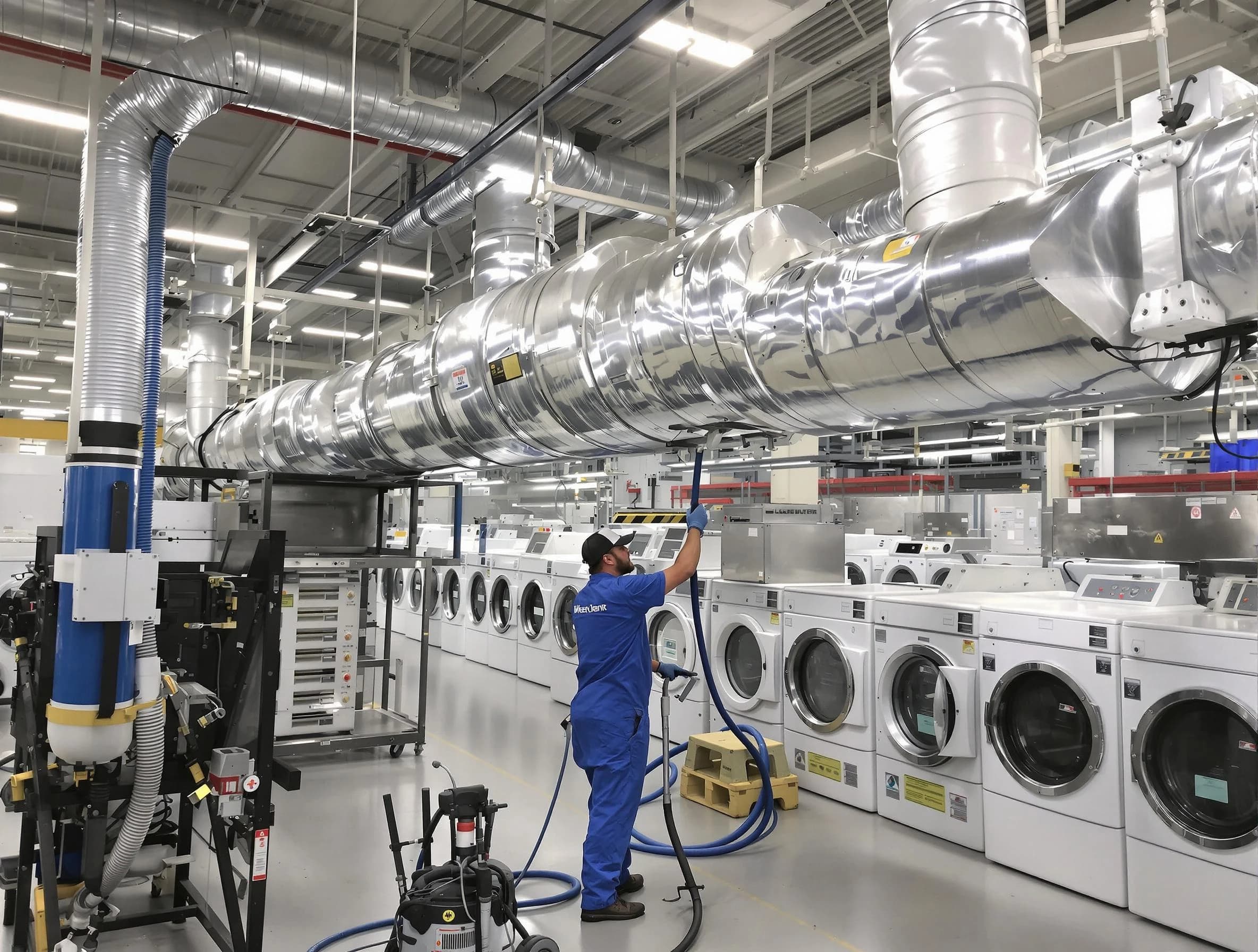 Talladega Dryer Vent Cleaning team performing heavy-duty industrial dryer vent cleaning in Talladega