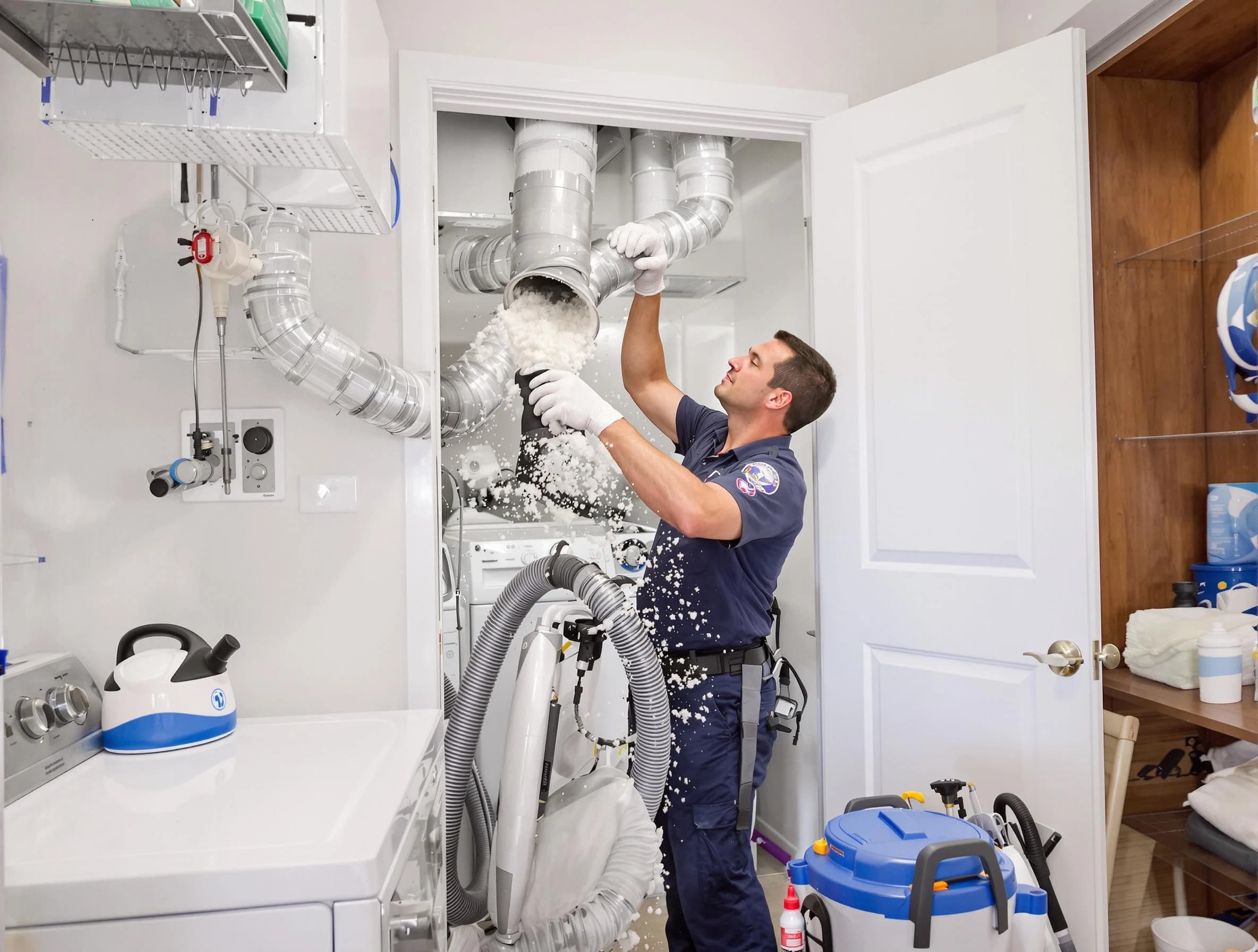 Talladega Dryer Vent Cleaning technician delivering thorough residential dryer vent cleaning service in Talladega